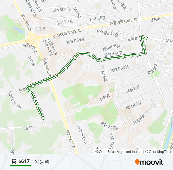 6617 bus Line Map