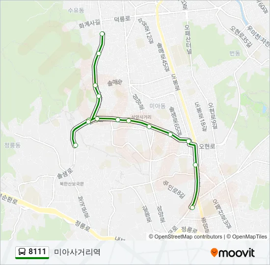 8111 Bus Line Map