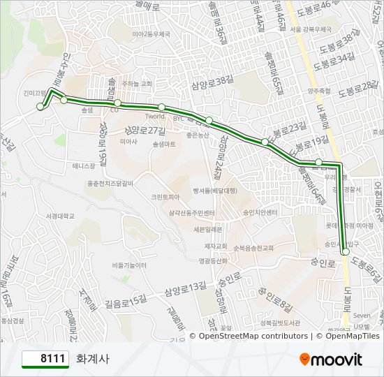 8111 bus Line Map