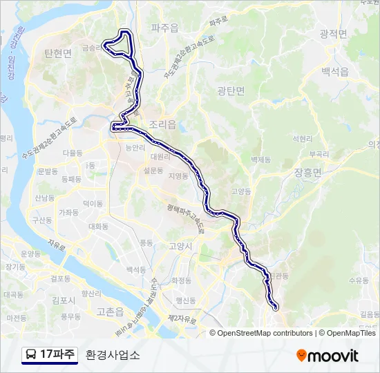 17파주 버스 노선 지도