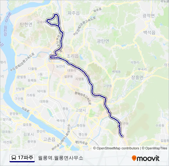 17파주 버스 노선 지도