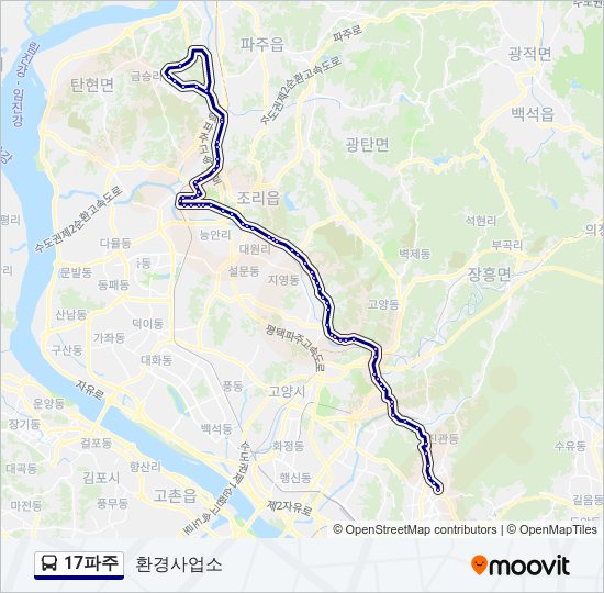 17파주 bus Line Map