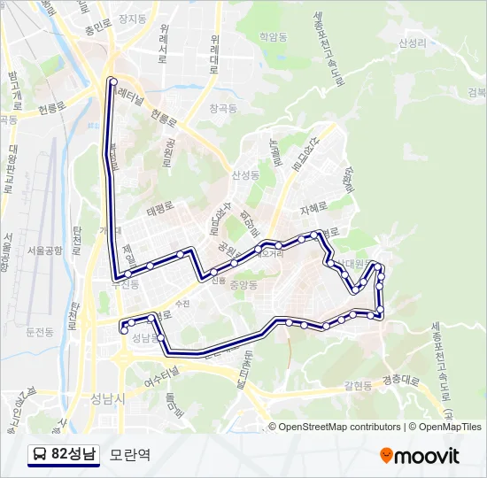 82성남 Bus Line Map