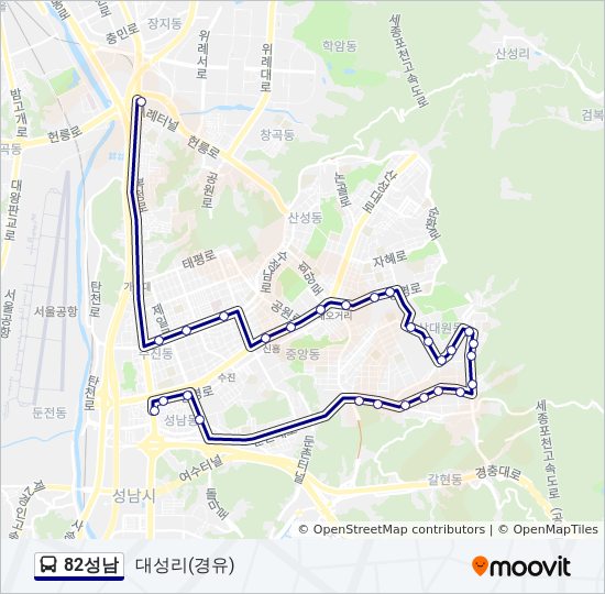 82성남 bus Line Map