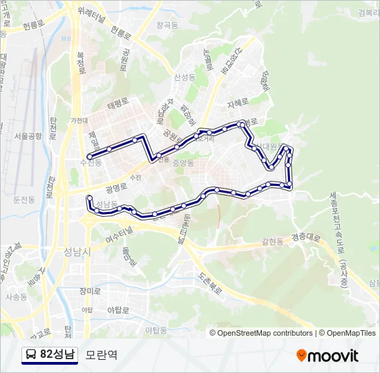 82성남 버스 노선 지도