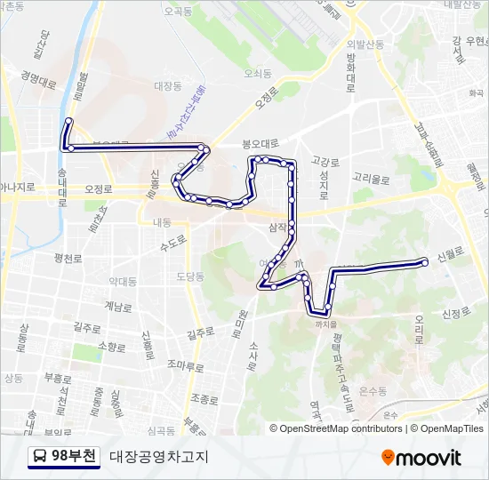 98부천 Bus Line Map