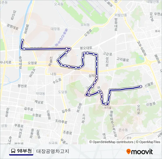 98부천 Bus Line Map