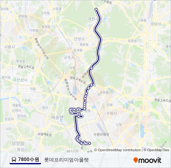 7800수원 Bus Line Map