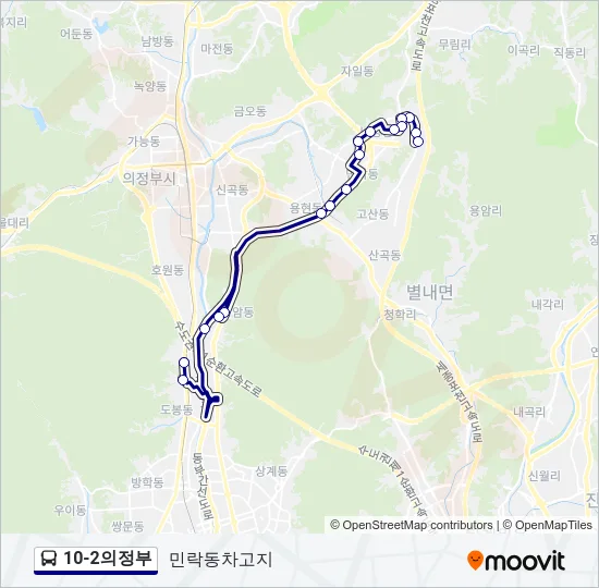 10-2의정부 Bus Line Map