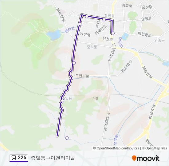 226 Bus Line Map