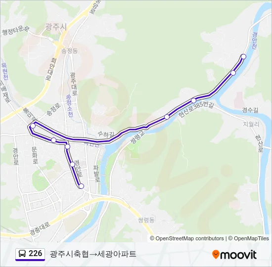 226 Bus Line Map