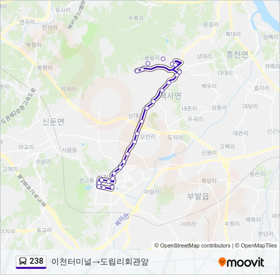 238 Bus Line Map