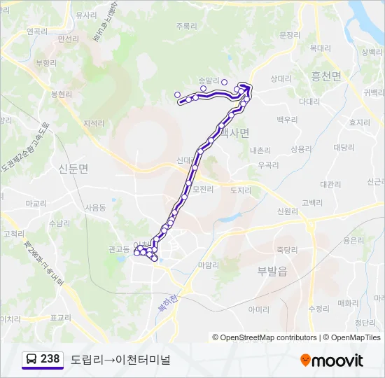 238 Bus Line Map