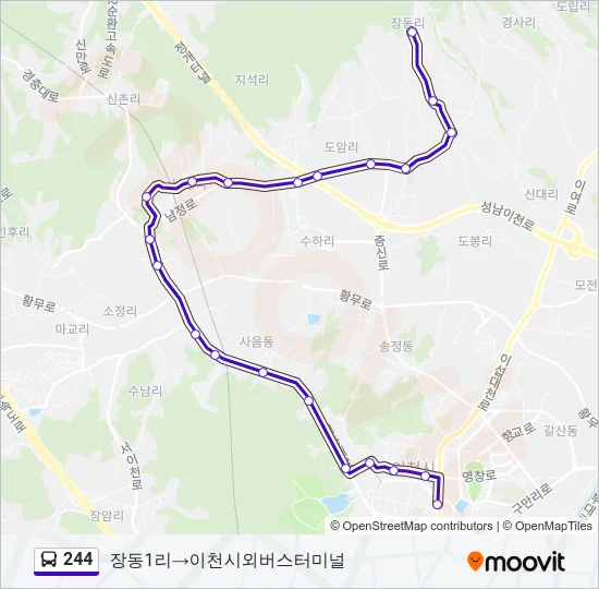 244 Bus Line Map