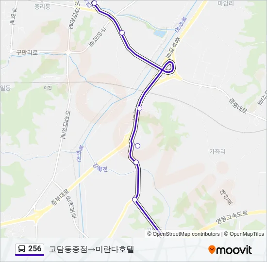 256 Bus Line Map