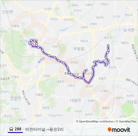 288 Bus Line Map