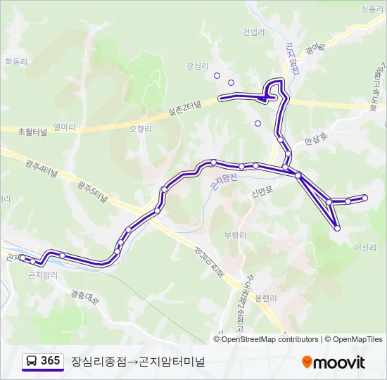 365 Bus Line Map