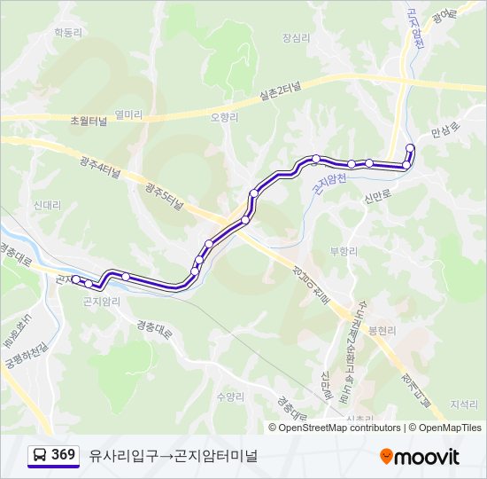 369 bus Line Map