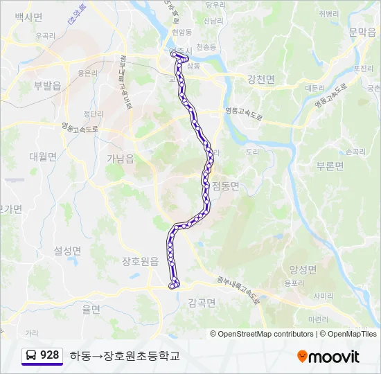 928 Bus Line Map