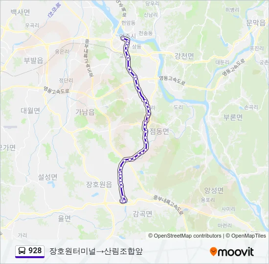 928 Bus Line Map