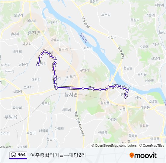 964 bus Line Map