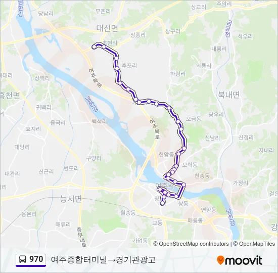 970 버스 노선 지도