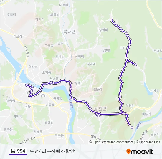 994 Bus Line Map