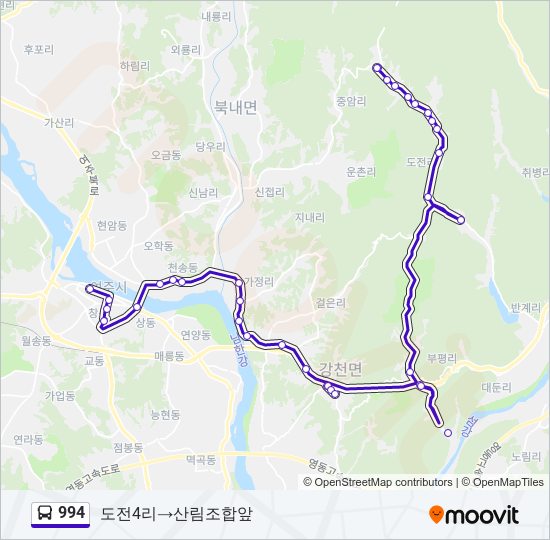 994 bus Line Map