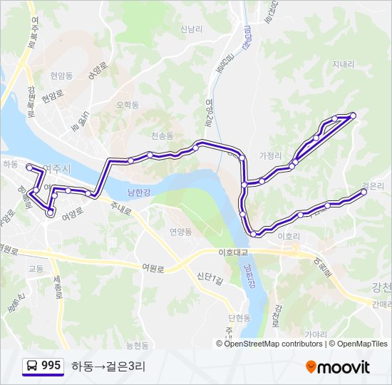 995 bus Line Map