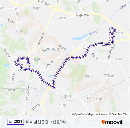 2021 버스 노선 지도
