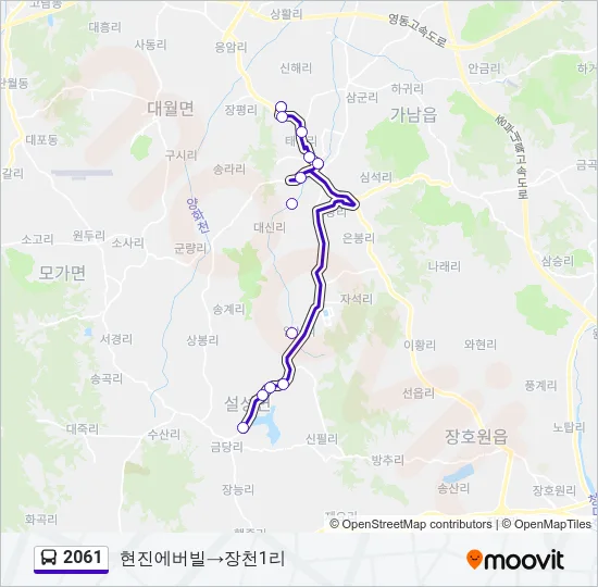 2061 Bus Line Map