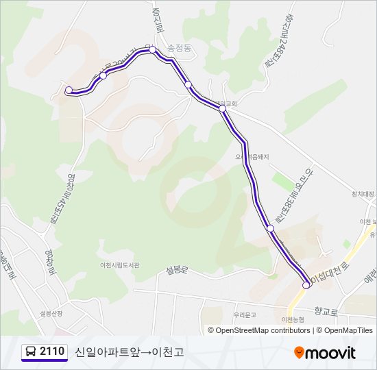 2110 bus Line Map