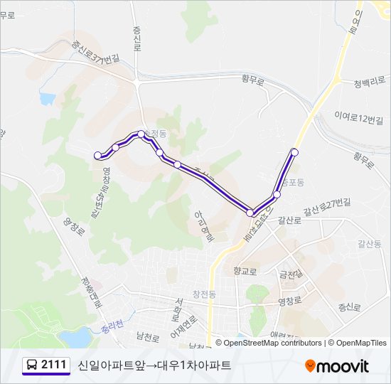 2111 bus Line Map