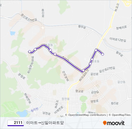 2111 bus Line Map