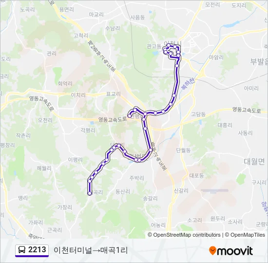 2213 Bus Line Map