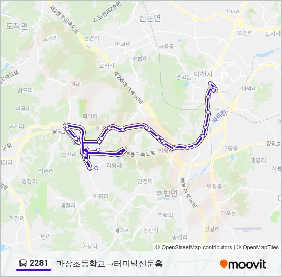 2281 Bus Line Map