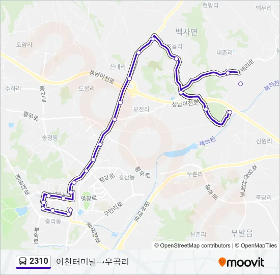 2310 버스 노선 지도