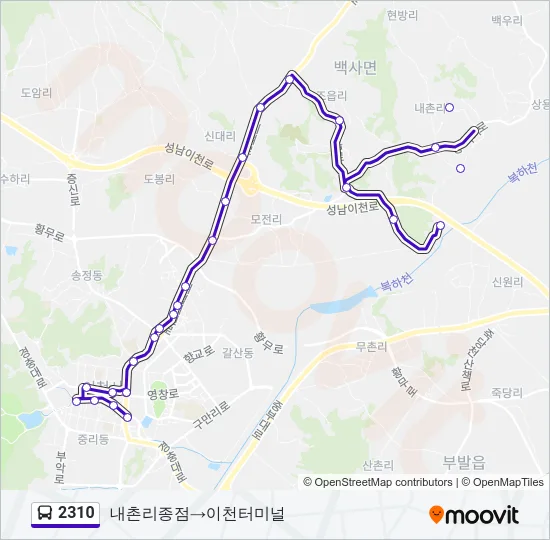 2310 버스 노선 지도