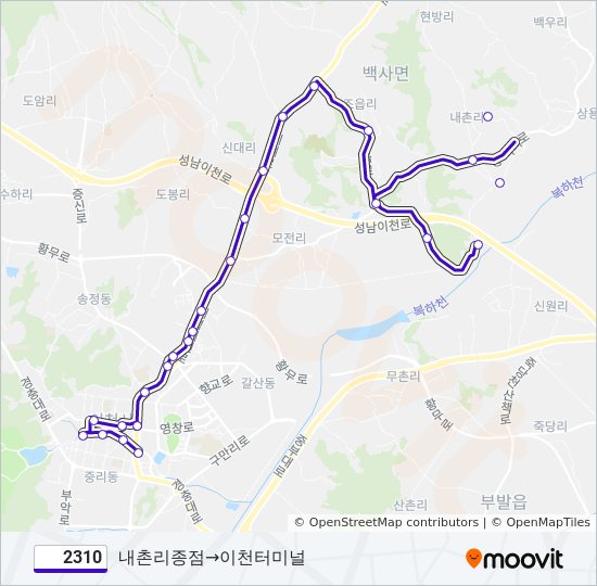 2310 bus Line Map