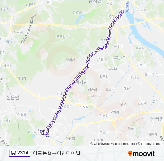 2314 Bus Line Map