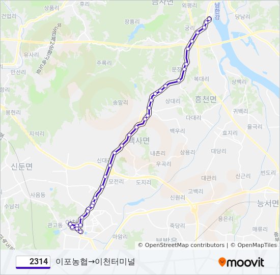 2314 bus Line Map