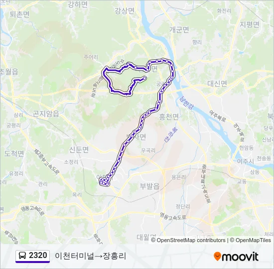 2320 버스 노선 지도