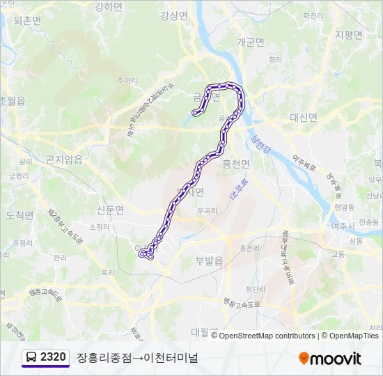 2320 버스 노선 지도
