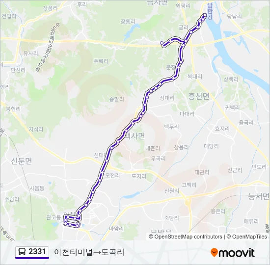 2331 버스 노선 지도