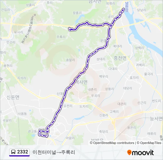 2332 Bus Line Map