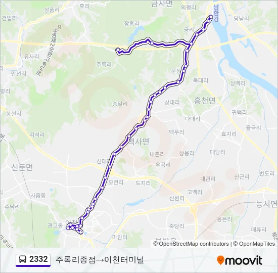 2332 Bus Line Map