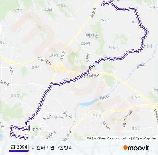 2394 버스 노선 지도