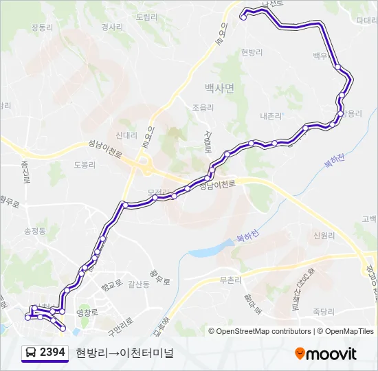 2394 버스 노선 지도
