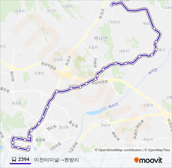 2394 bus Line Map
