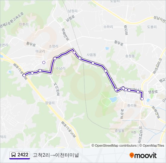 2422 bus Line Map